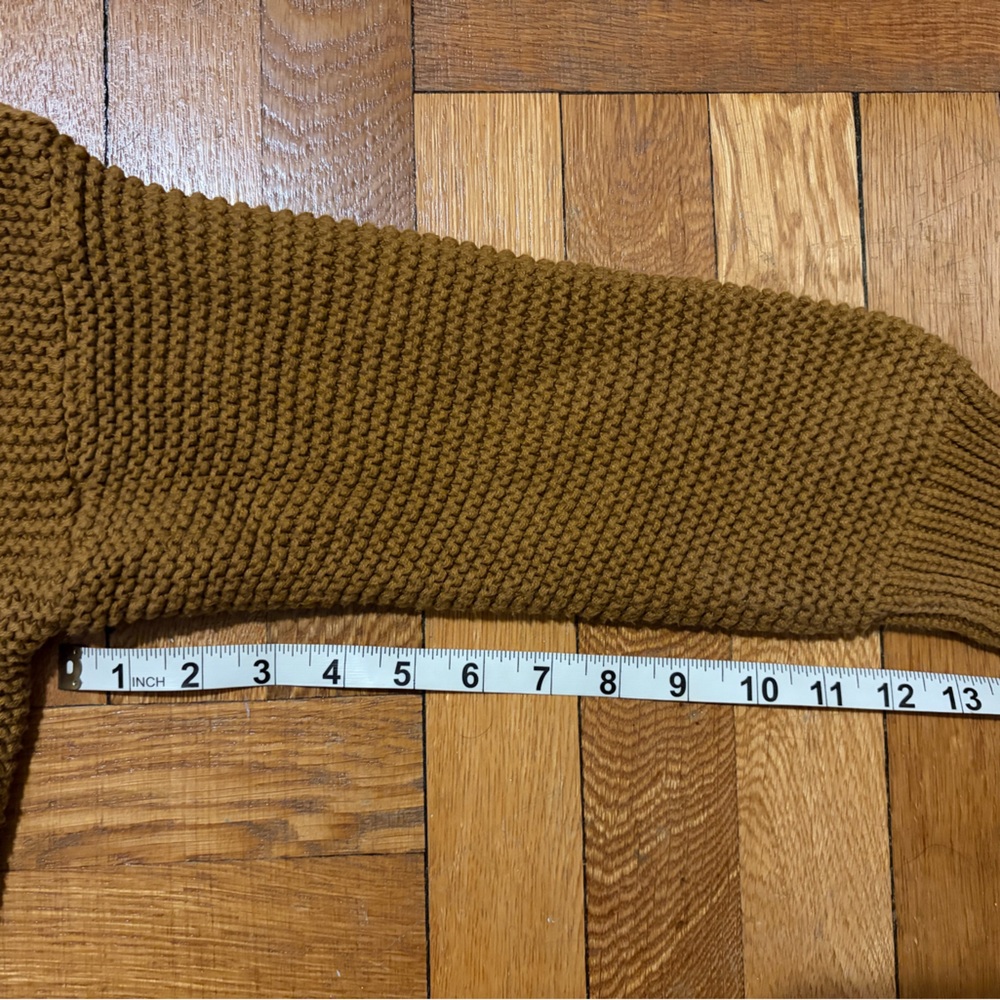 Alex Mill 100% cotton golden khaki brown Nico sweater cardigan sz S - Picture 11 of 12